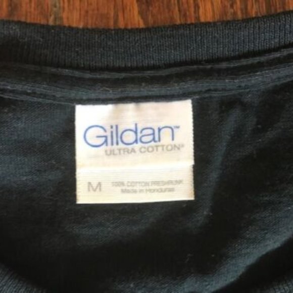 New * CUSTOM * RHINESTONE Bling PANTHER Applique BLACK s/s T-SHIRT *NCAA NFL * M - Picture 3 of 3